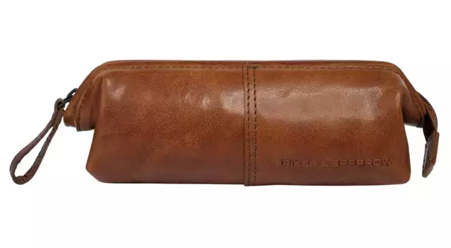 Сумка на шею Spikes & Sparrow "PENCASE", натуральная кожа, цвет Cognac