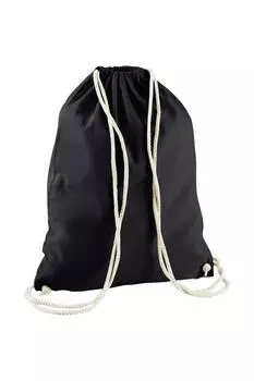 Сумка на шнурке из переработанного хлопка Westford Mill, черный