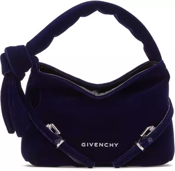 Сумка Nano Voyou из темно-синего бархата с бантом Givenchy