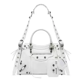 Сумка neo cagole city small handbag 'optic white' Balenciaga, белый