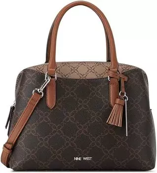 Сумка Nine West Galla Dome, коричневый мульти с логотипом