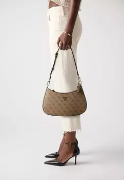 Сумка NOELLE II TOP ZIP SHOULDER BAG Guess, коричневый