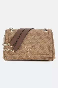 Сумка Noelle из экокожи с монограммой Guess, коричневый