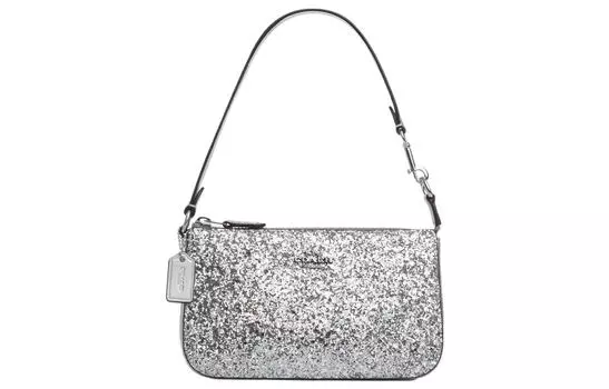Сумка Nolita из телячьей кожи, женская, серебристая COACH
