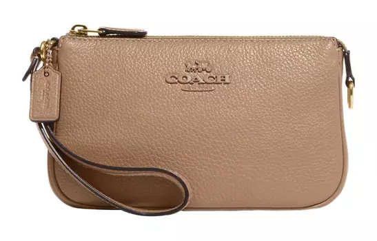 Сумка Nolita Refined Pebble Leather, клатч, среднего размера, женская, цвет "молочный чай" COACH