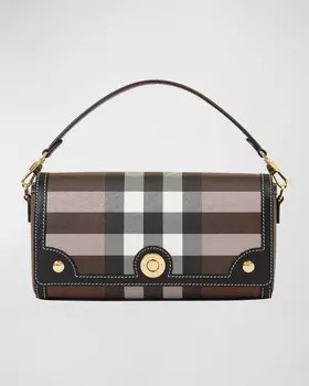 Сумка Note Check из холщовой ткани с верхней ручкой Burberry