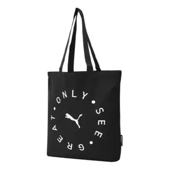 Сумка only see great shopper bag 'black white' Puma, черный