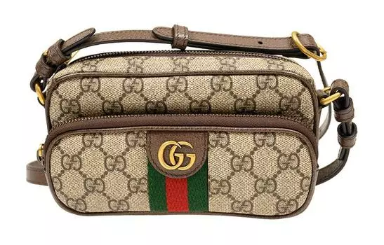 Сумка Ophidia Canvas с кожаной отделкой, мужская, через плечо GUCCI