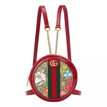Сумка ophidia gg flora mini backpack 'red' Gucci, красный