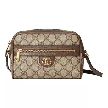 Сумка ophidia gg super mini shoulder bag 'beige ebony' Gucci, бежевый