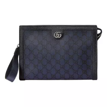 Сумка ophidia gg supreme canvas pouch 'dark blue' Gucci, синий