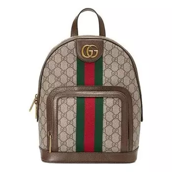 Сумка ophidia gg supreme monogram small backpack 'beige' Gucci, бежевый