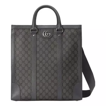Сумка ophidia medium tote bag 'grey black' Gucci, серый