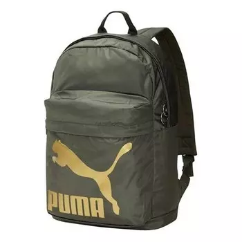 Сумка originals backpack 'green gold' Puma, зеленый