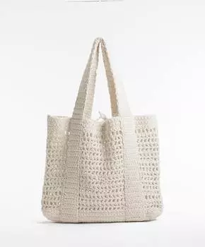 Сумка Oysho Macrame, кремовый