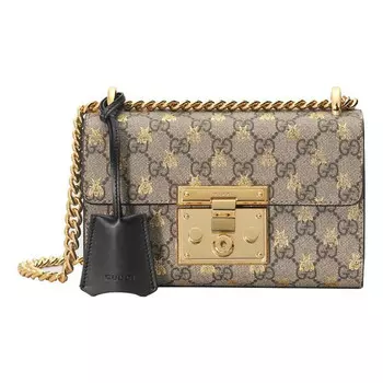 Сумка padlock small-sized single-shoulder bag 'cream' Gucci, бежевый
