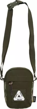 Сумка Palace X-Pac Cotton Canvas Shot Bag Olive, зеленый