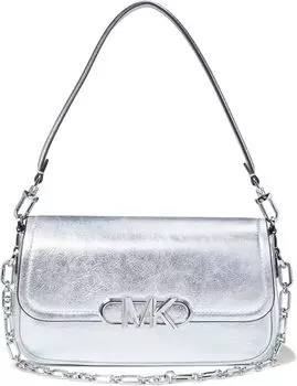 Сумка Parker Medium Convertible Pouchette Shoulder MICHAEL Michael Kors, цвет Silver