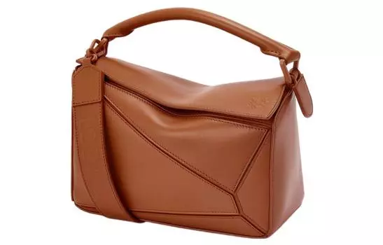 Сумка-пазл из атласной телячьей кожи, маленькая, пекан LOEWE