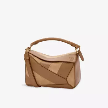 Сумка-пазл Loewe Puzzle с полосками, коричневый