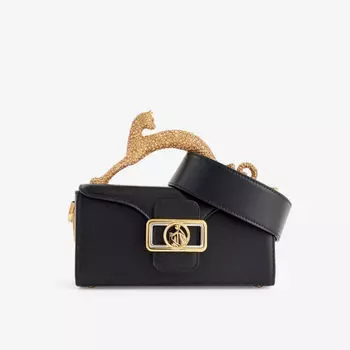 Сумка pencil cat из нано-кожи с верхней ручкой Lanvin, черный