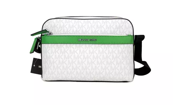 Сумка-переноска Cooper Small Bright White Palm Signature из ПВХ Michael Kors