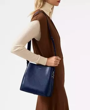 Сумка-переноска Dukes Place Icon Faux Lizard с застежкой-молнией Radley London, синий