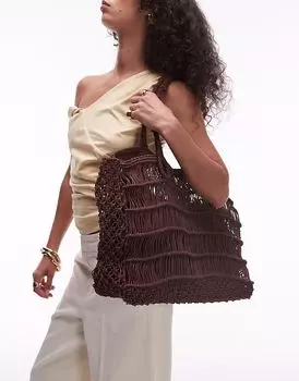 Сумка-переноска Topshop Gerry Grab в шоколадном цвете