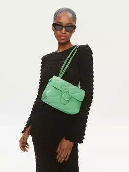 Сумка PINKO Love Puff, зеленый