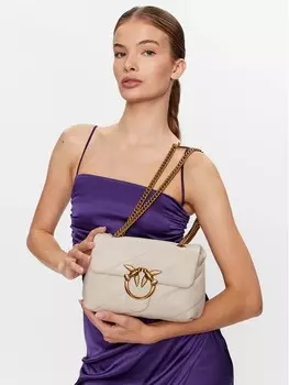 Сумка Pinko MINI LOVE BAG PUFF MAXI QUILT, кремовый