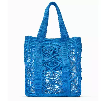 Сумка плетеная Zara, синий