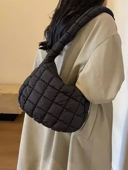 Сумка плиссированная в форме облака, кремовый