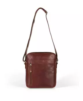 Сумка почтальон из коричневой кожи Howard London, коричневый