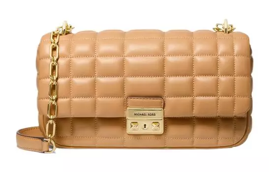 Сумка-подушка из овчины, сумка-мессенджер, сумка через плечо, большая женская, цвет "арахис" MICHAEL KORS