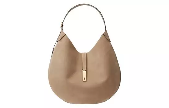 Сумка Polo ID из коровьей кожи, замшевая, через плечо, большого размера, женская, цвета верблюжьей шерсти Polo Ralph Lauren