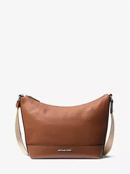 Сумка-Полумесяц из шагреневой кожи Cooper Michael Kors, коричневый
