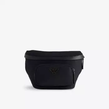 Сумка-пояс Emporio Armani с логотипом, черный