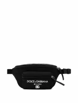 Сумка-пояс с логотипом Dolce&Gabbana, черный