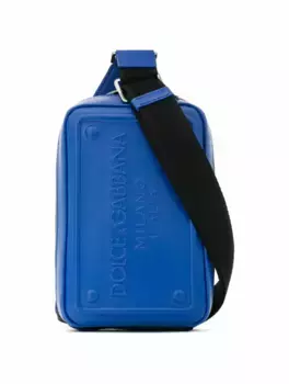 Сумка-пояс с логотипом Dolce&Gabbana, тёмно-синий