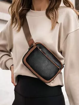 Сумка поясная для занятий спортом, черный