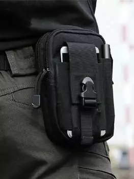 Сумка поясная многофункциональная, черный