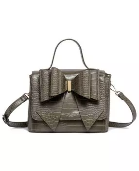 Сумка-портфель Celia из натуральной кожи с тиснением и двойным галстуком-бабочкой LIKE DREAMS