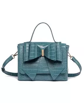 Сумка-портфель Celia из натуральной кожи с тиснением и двойным галстуком-бабочкой LIKE DREAMS