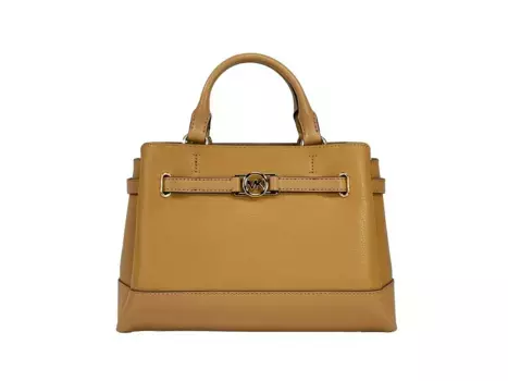 Сумка-портфель через плечо из кожи Reed Small с поясом, коричневая Michael Kors