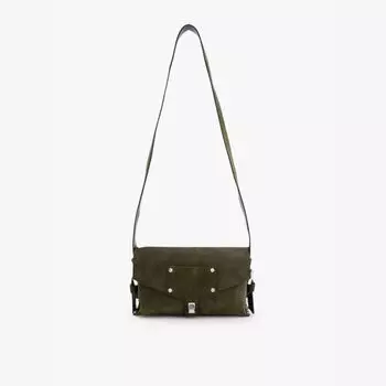 Сумка-Портфель из кожи с заклепками Miro Allsaints, зеленый