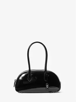 Сумка-портфель Lulu Small из лакированной кожи Michael Kors, черный