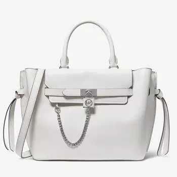 Сумка-портфель Michael Michael Kors Hamilton Legacy Large Leather Belted, белый