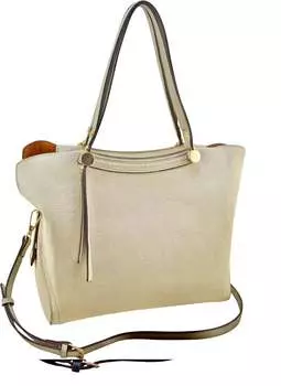 Сумка-портфель Pebbled Vegan бежевого цвета SONDRA ROBERTS