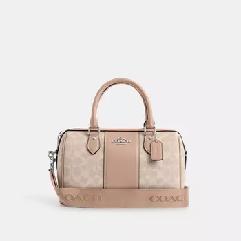 Сумка-портфель Rowan COACH, серебряный/песочный/серо-коричневый