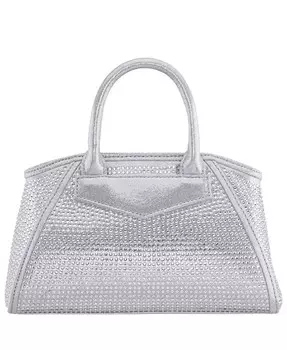 Сумка-портфель со стразами Nina, серебряный